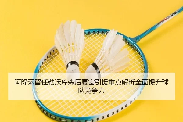 阿隆索留任勒沃库森后夏窗引援重点解析全面提升球队竞争力